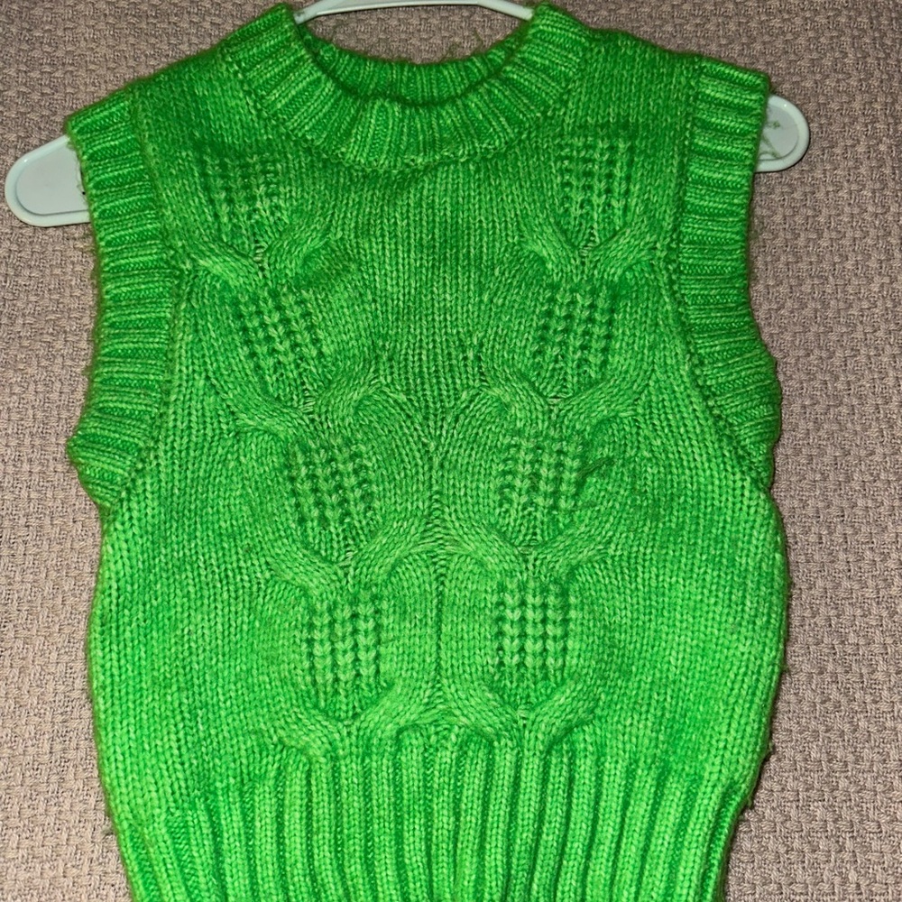 ASOS cropped cable knit tank top sweater